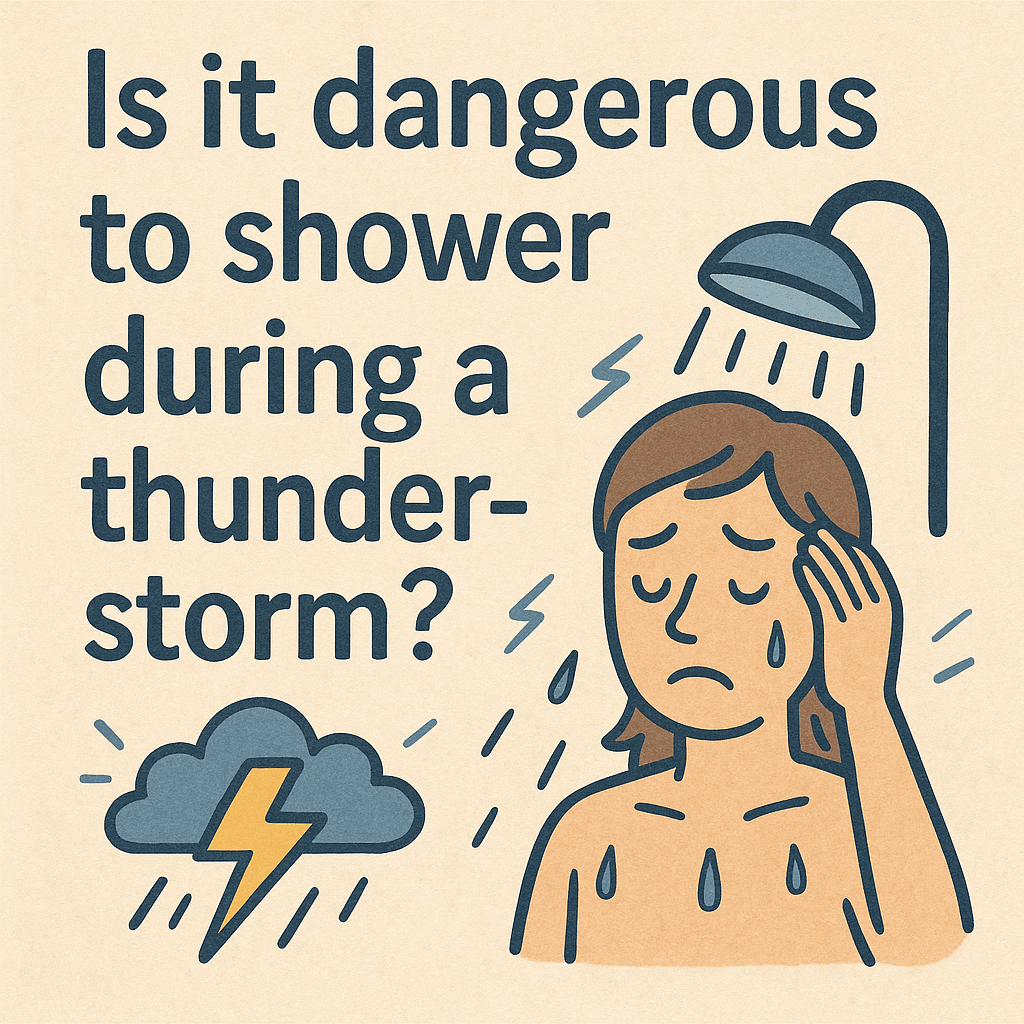 Is it dangerous to shower during a thunderstorm