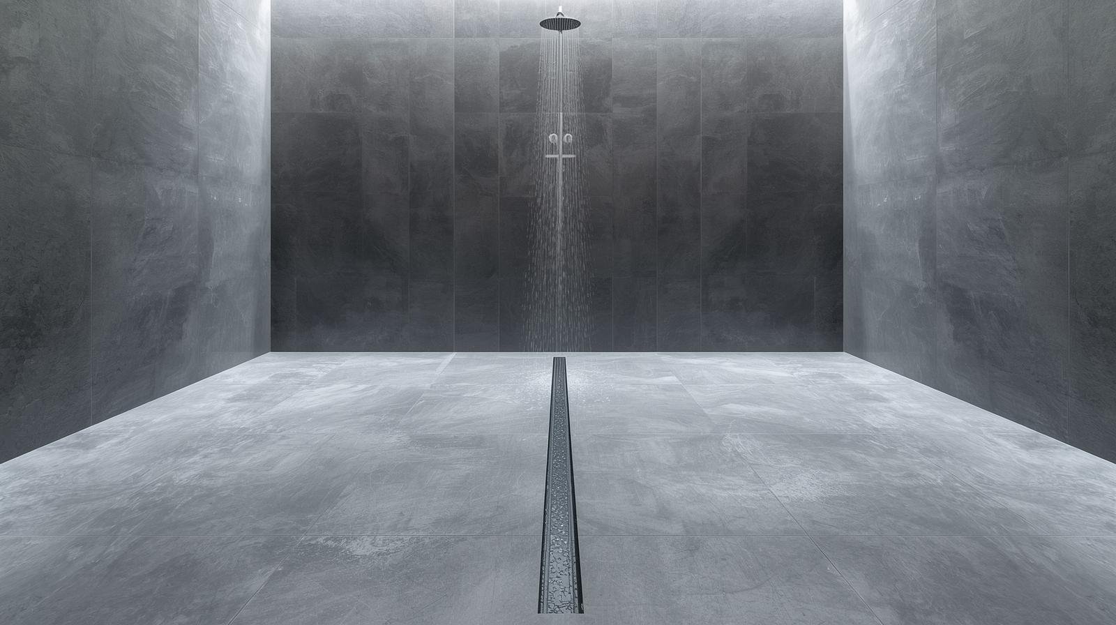 Hidden drain in a shower floor