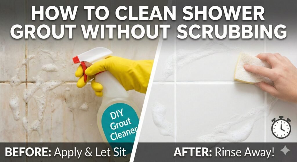how to clean shower grout without scrubbing