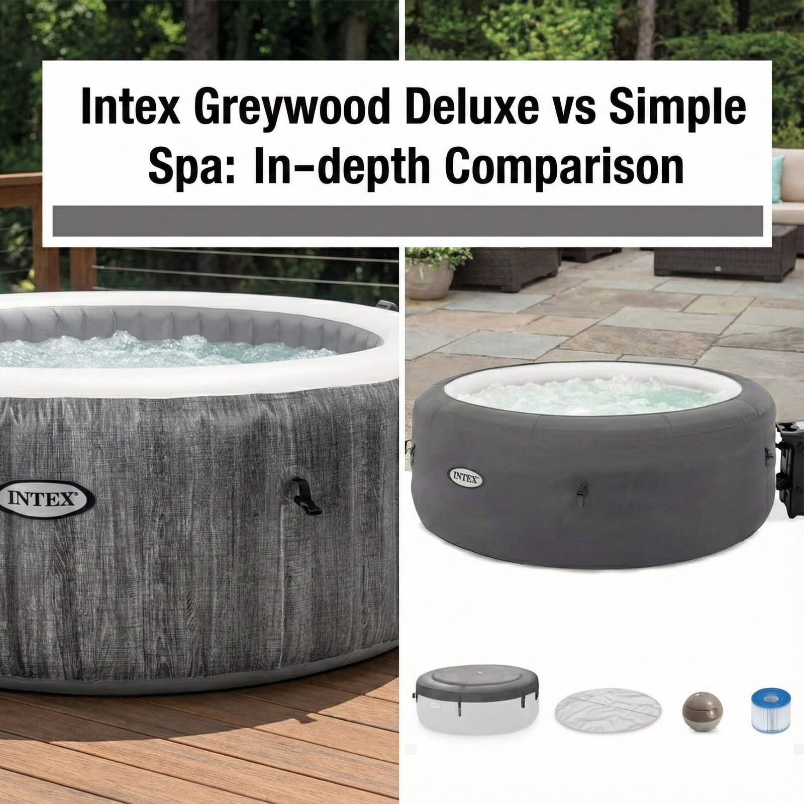 Intex Greywood Deluxe Inflatable Hot Tub