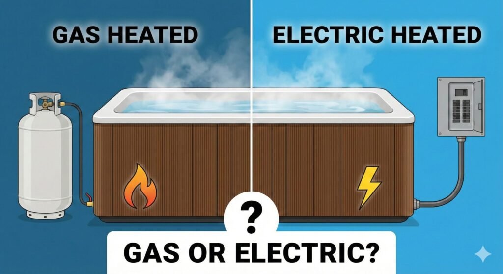 are hot tubs heated by gas or electric