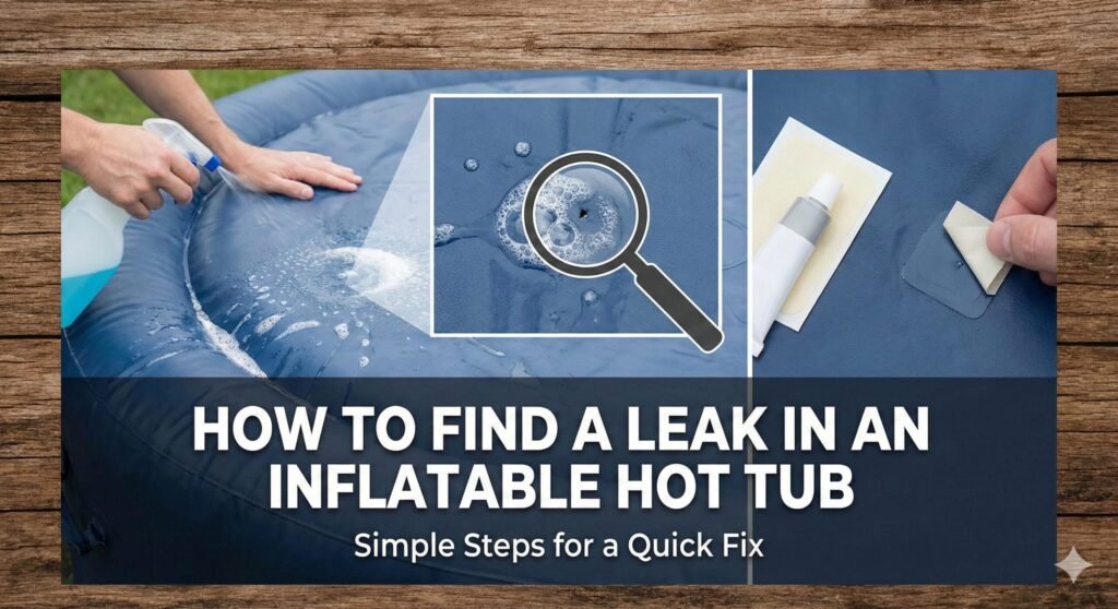 how to find a leak in an inflatable hot tub