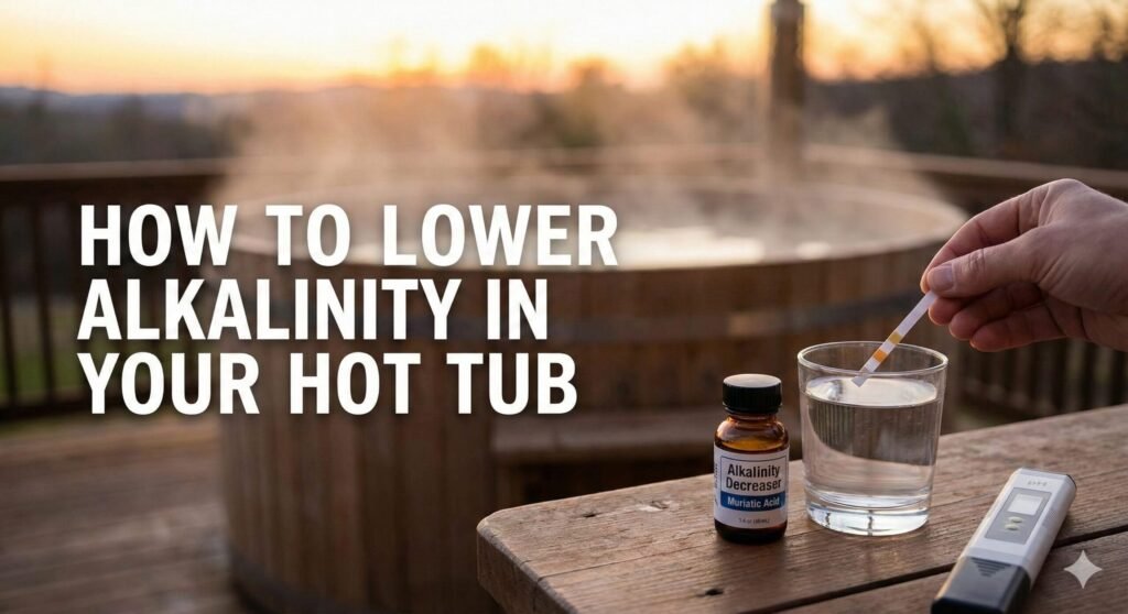 how to lower alkalinity in hot tub