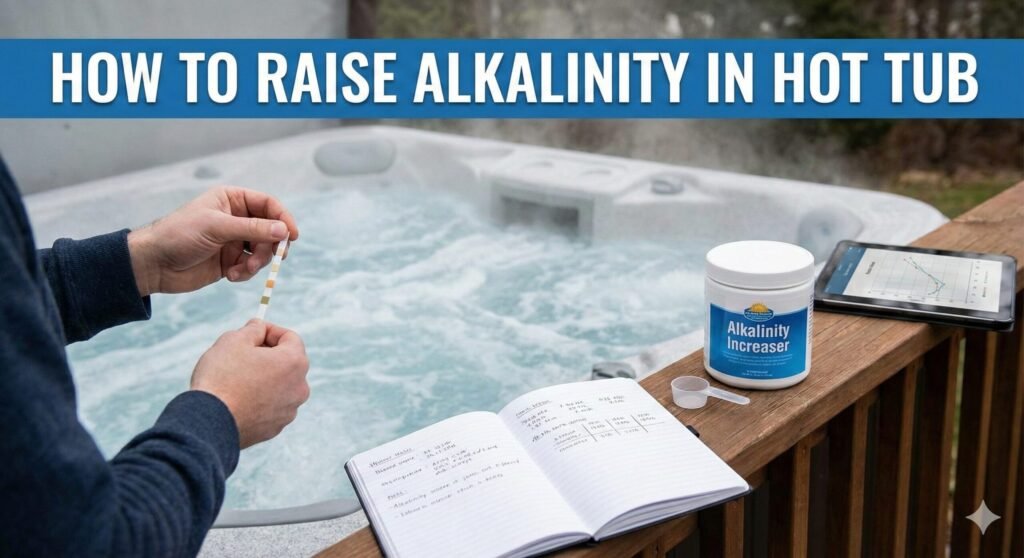 how to raise alkalinity in hot tub
