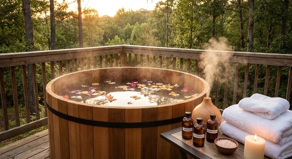Aromatherapy for hot tubs