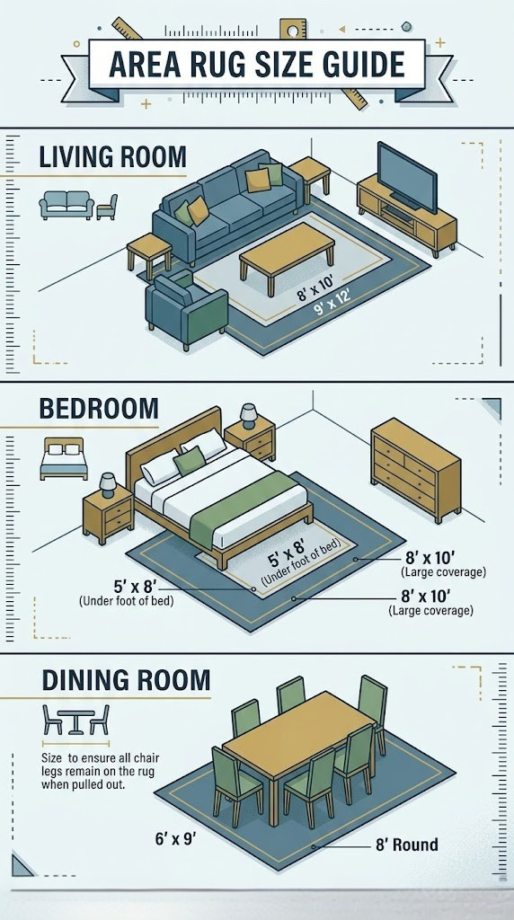 Area Rug Size Guide: How to Pick the Perfect Size for Every Room