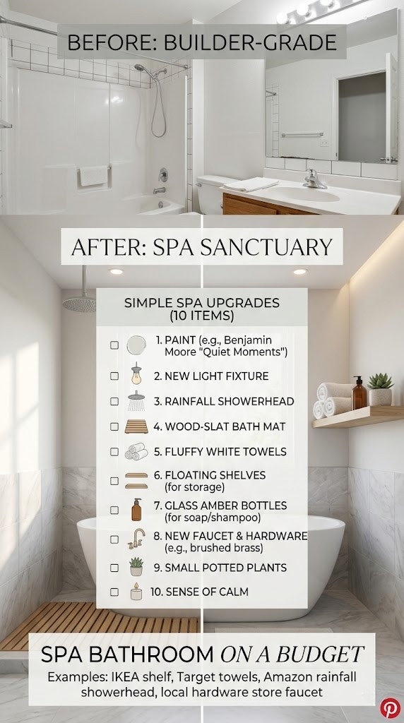 Turn Your Bathroom Into a Spa: 10 Easy Upgrades Under $100