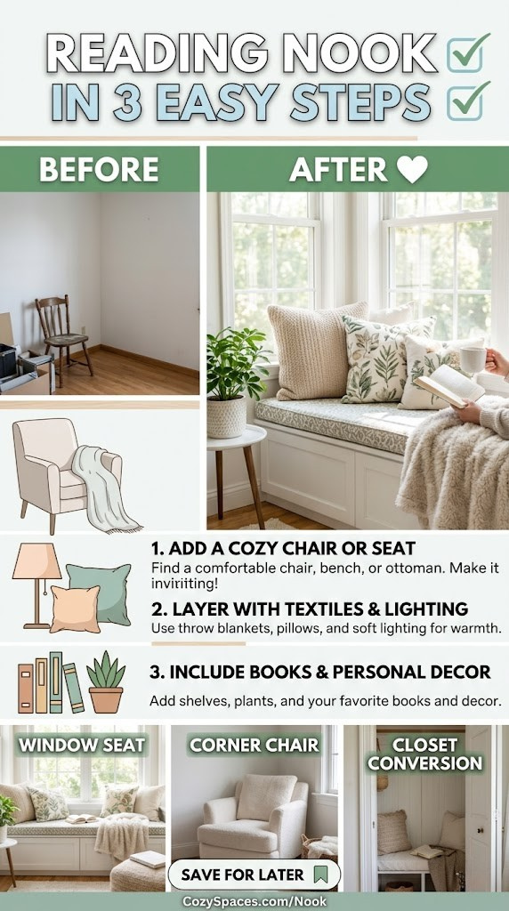 Create a Reading Nook In Any Corner (Even Tiny Apartments!)