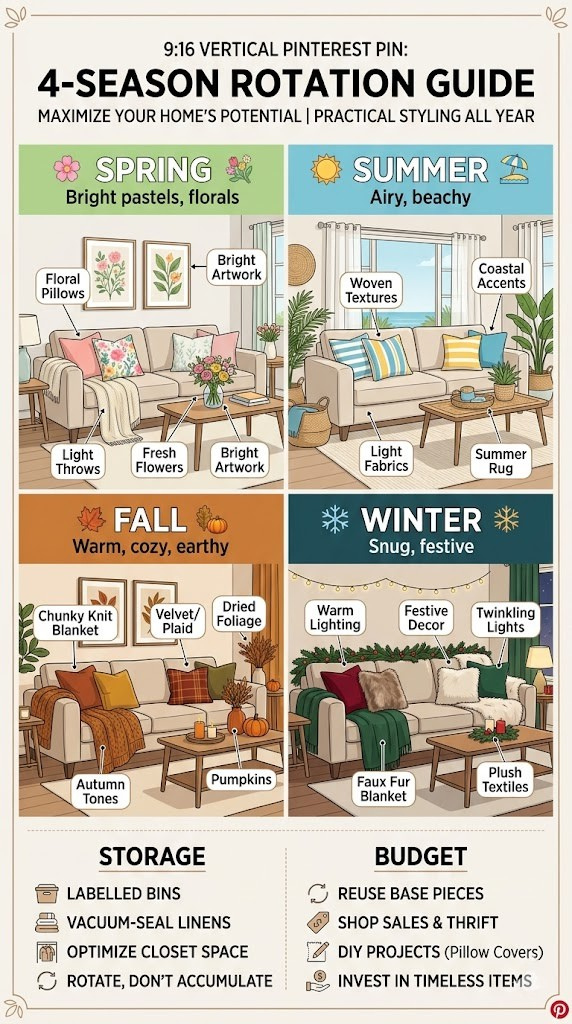 Seasonal Decor Rotation: 4 Easy Swaps That Keep Your Home Fresh