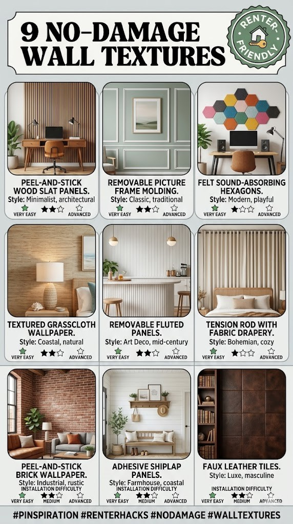 Add Texture to Blank Walls: 9 Renter-Friendly Ideas (No Paint!)