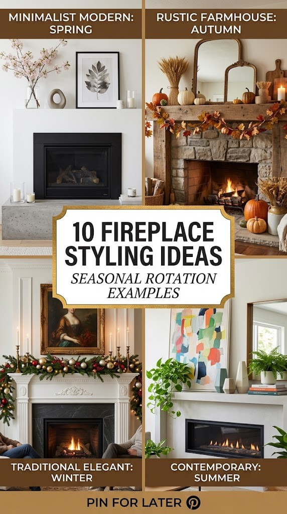 Ways to Style a Fireplace Mantel