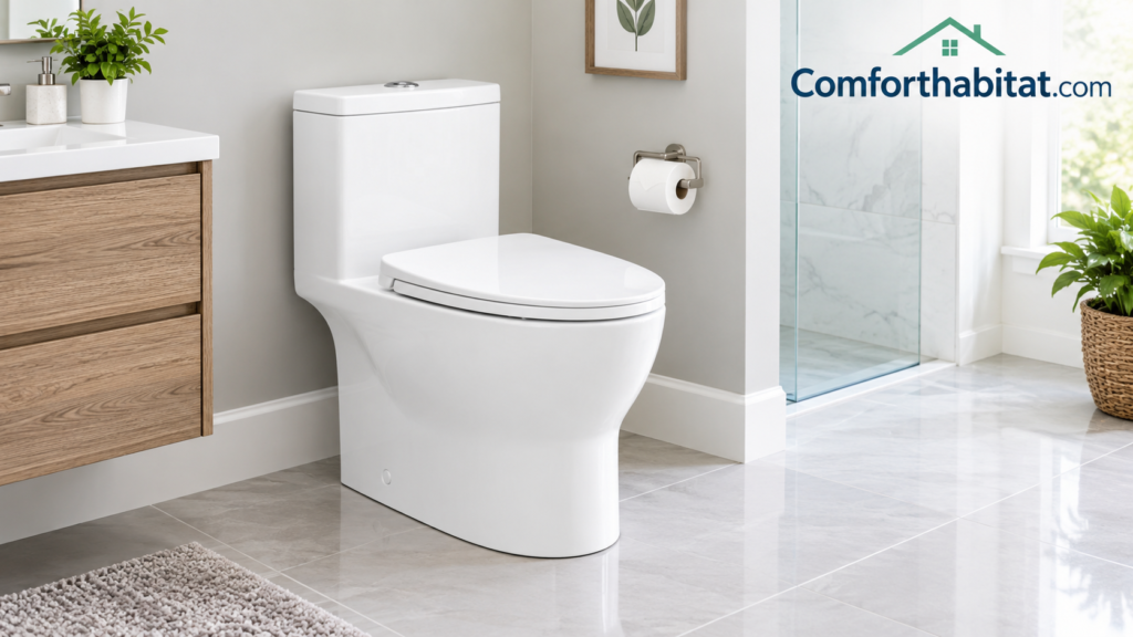 Modern Spa Bathroom with Comfort Toilet